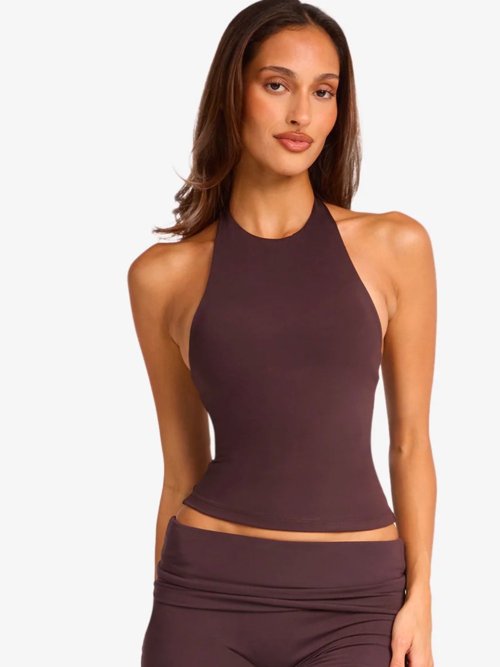 NWT CROP SHOP BOUTIQUE Serenity Demi Tank - Espresso - Size small